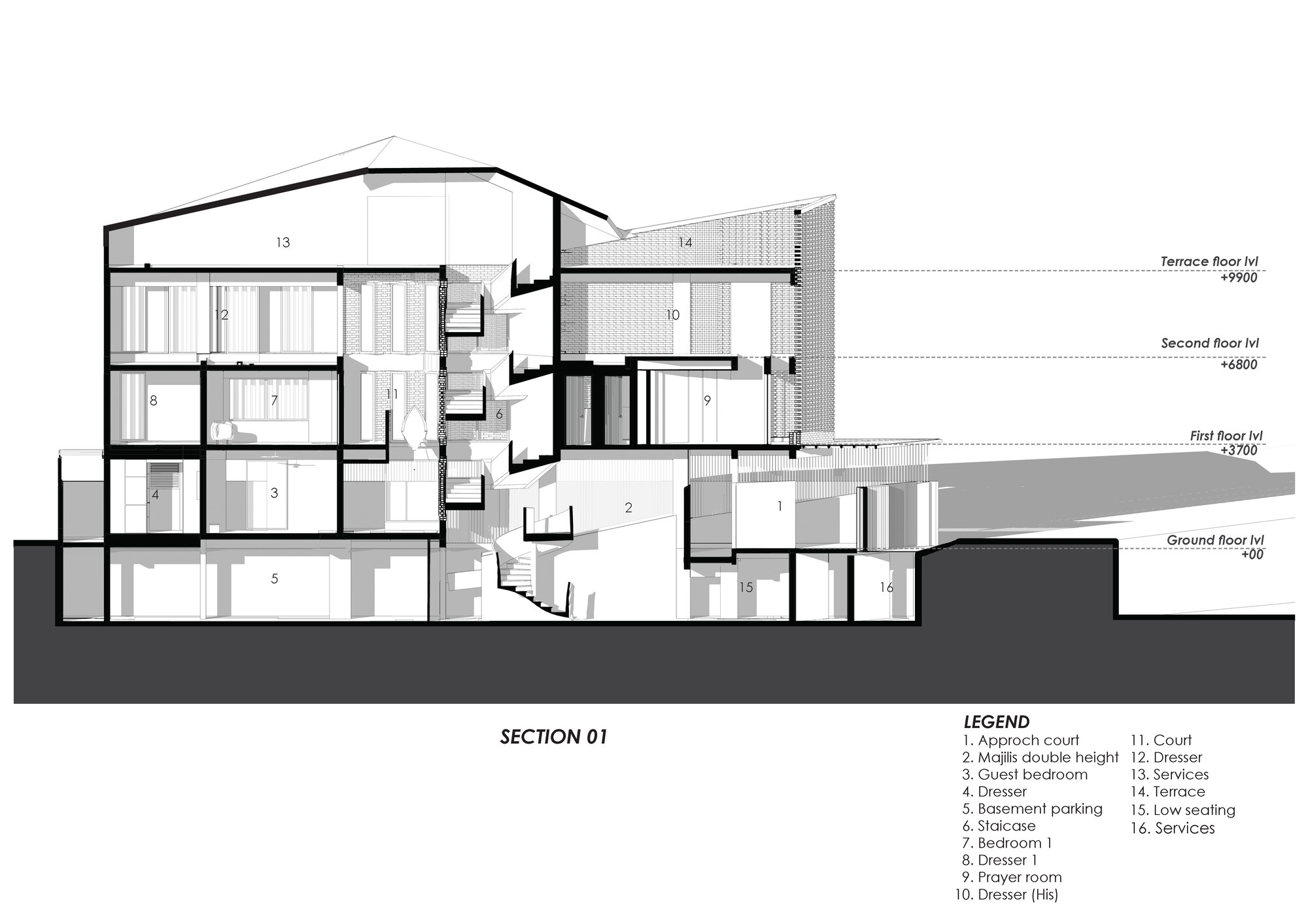 赏析印度红砖小筑建筑表现设计