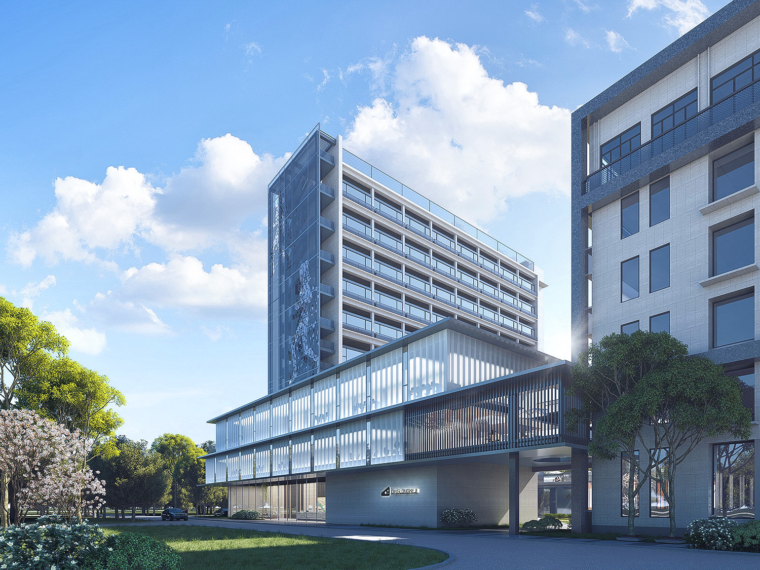 【建筑表现】某企业研究院大楼效果图制作 - vastcg