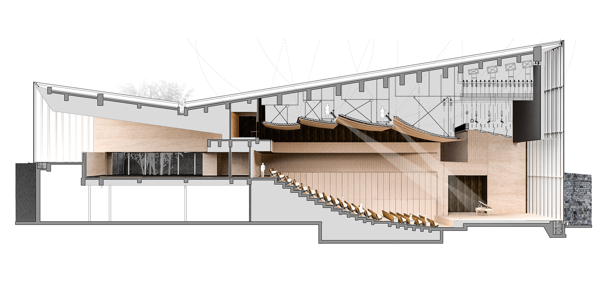 展示空间设计 雅达剧院 山林与舞台的平衡