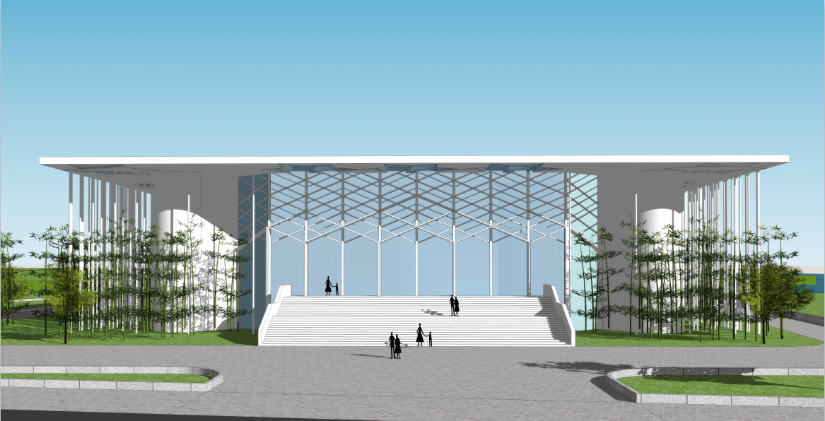 【建筑表现】某大剧院立面改造效果图概念设计方案二 - vastcg